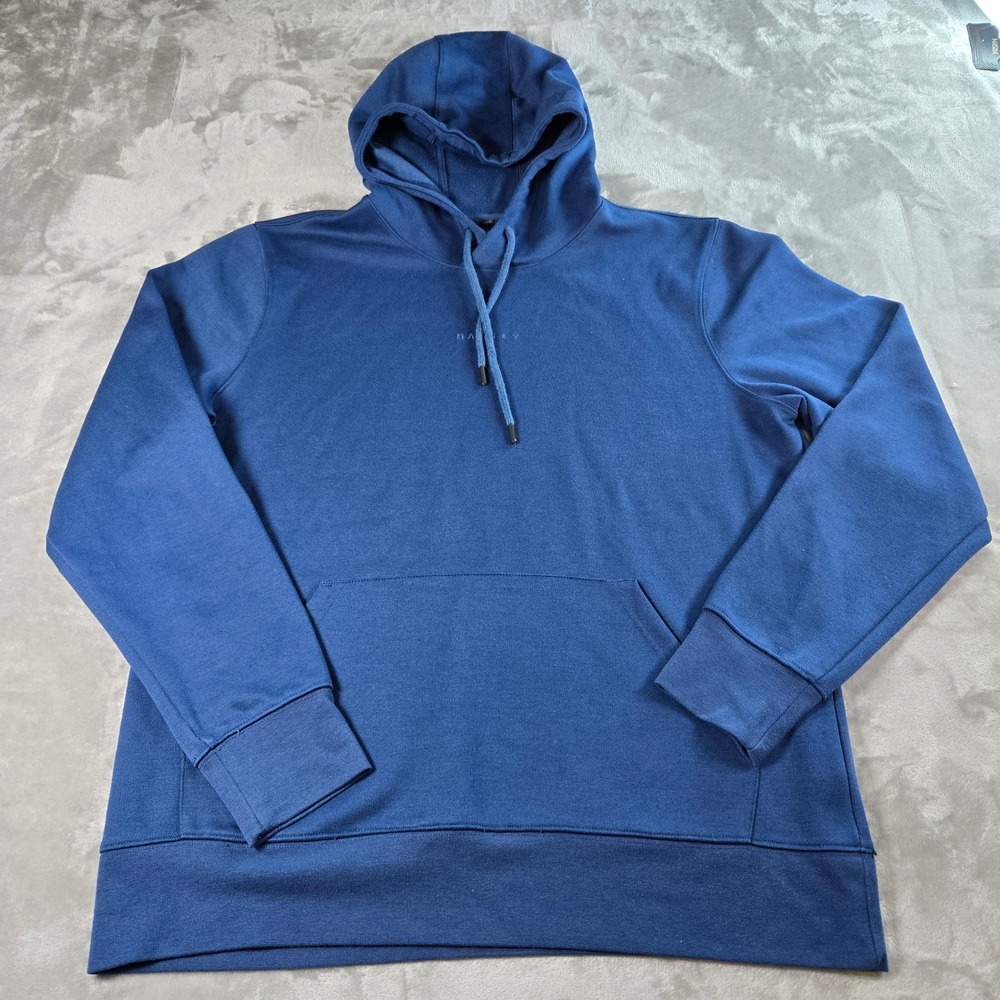 Oakley Mens Custom Fit Pullover Hoodie Blue Fleece‎ Lined Size XLarge